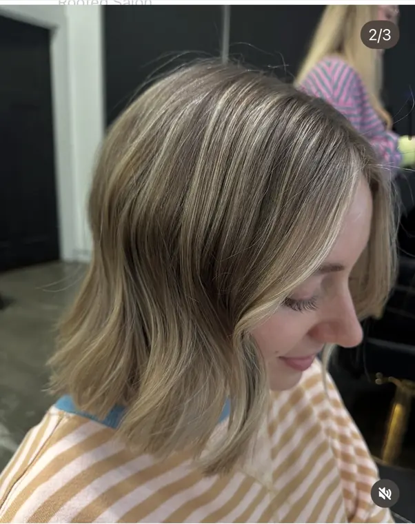 Preview of a beige blonde lob.